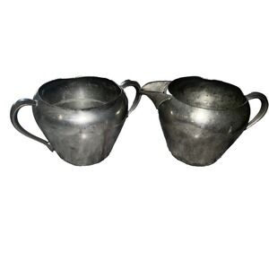 Tin Sugar And Creamer Set
